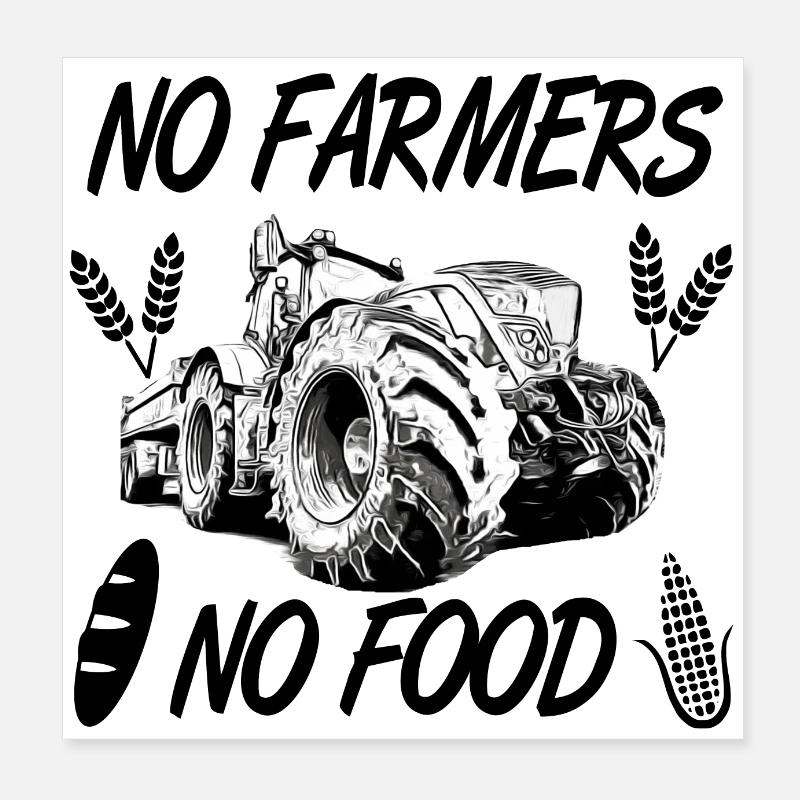 Traktor Poster 20x20 cm