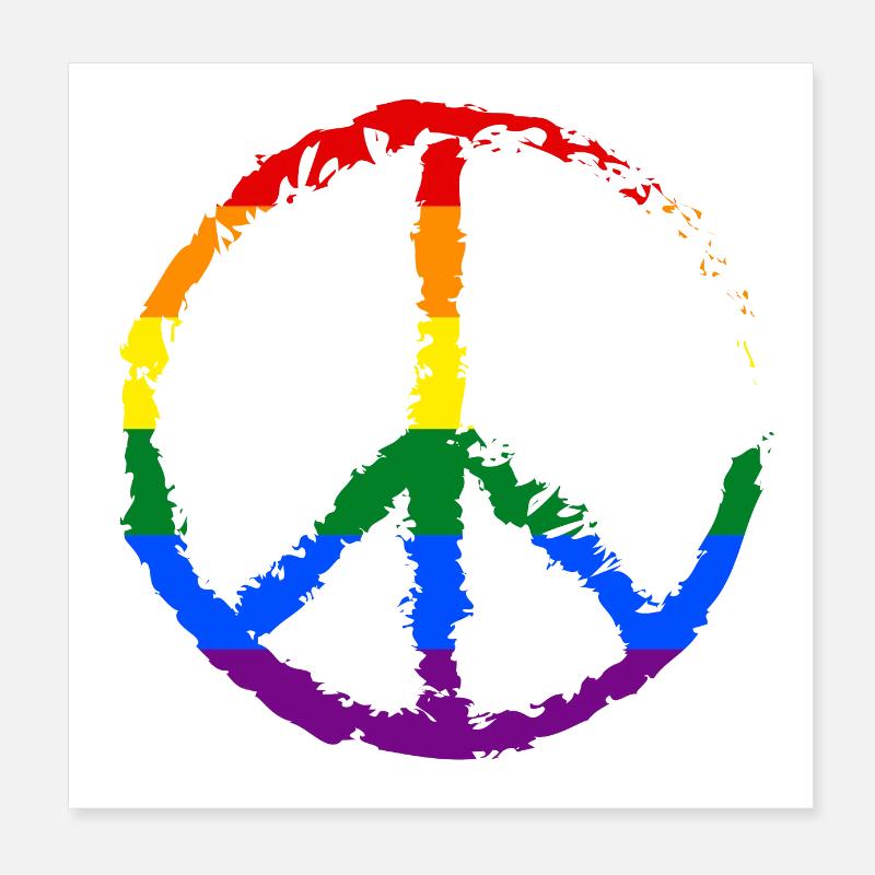 LGBT-Regenbogenflagge Poster 20x20 cm