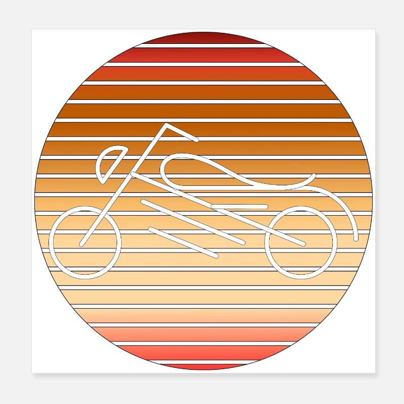 Motorrad Poster 20x20 cm