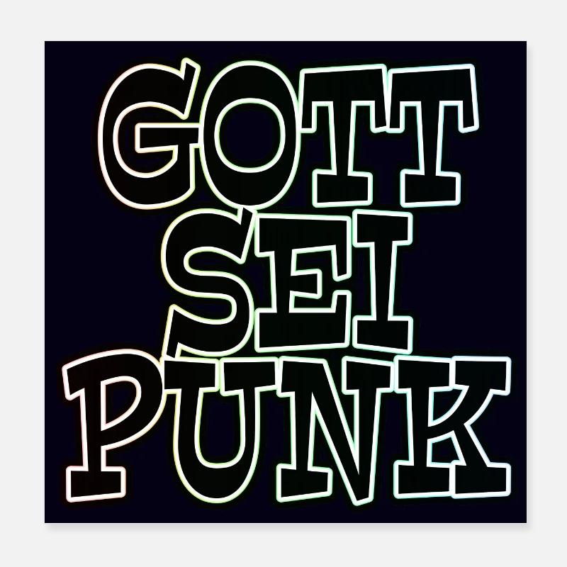 Gott sei Punk Poster 20x20 cm