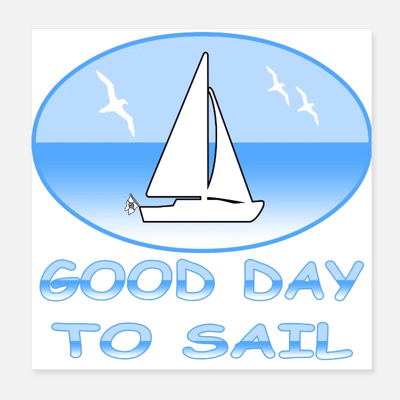 Sail Poster 8" x 8" (20x20 cm)