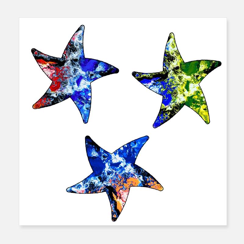 Étoile de mer Poster 20 x 20 cm
