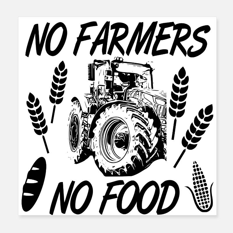 Traktor Poster 20x20 cm