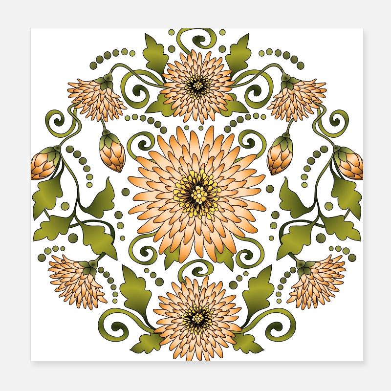 Fleur Poster 20 x 20 cm