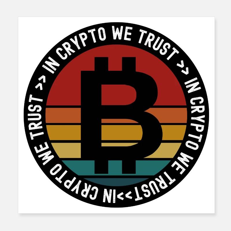 Cryptocurrency we rely on hockey Poster 8" x 8" (20x20 cm)