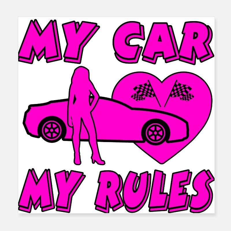 Voiture Poster 20 x 20 cm