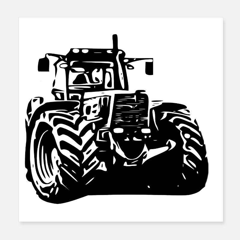 Traktor Poster 20x20 cm