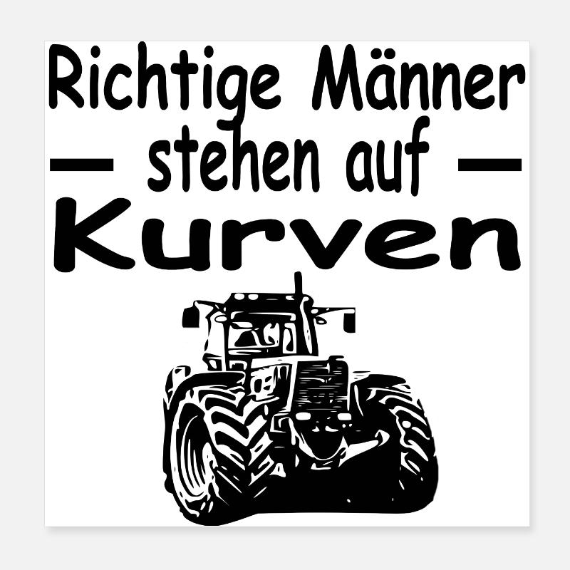 Traktor Poster 20x20 cm