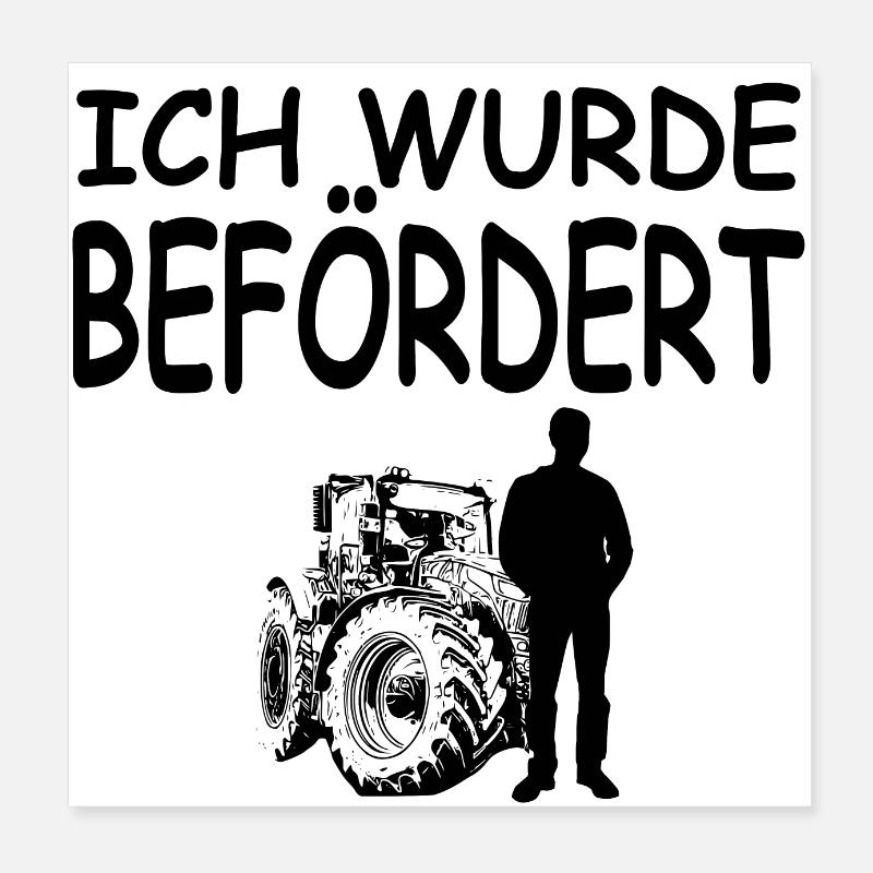 Traktor Poster 20x20 cm