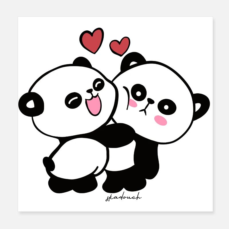 Panda skadouch 2 Poster 8" x 8" (20x20 cm)