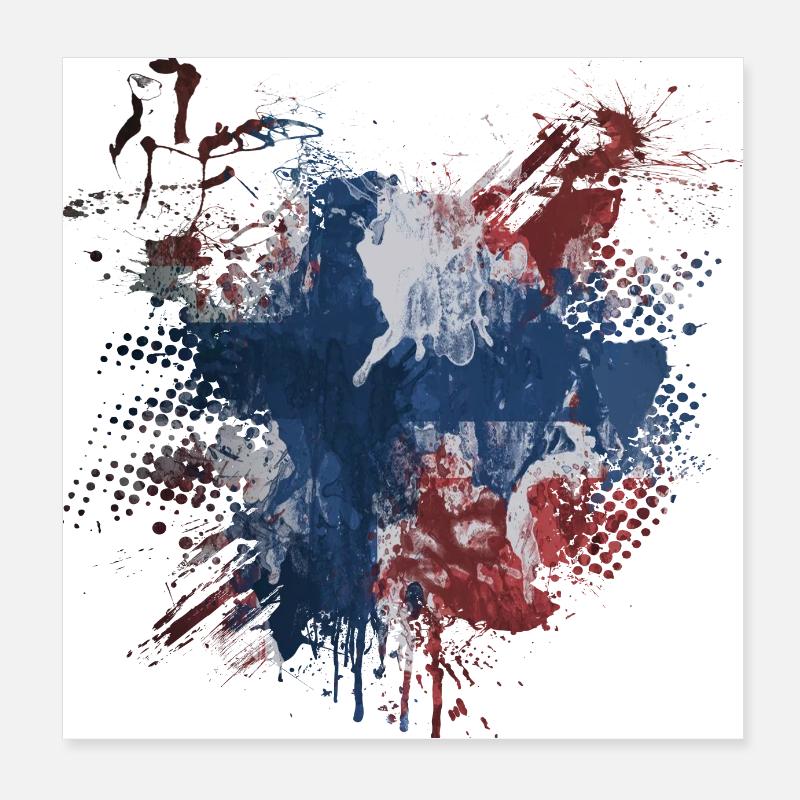 Graffitti Norvège Poster 20 x 20 cm