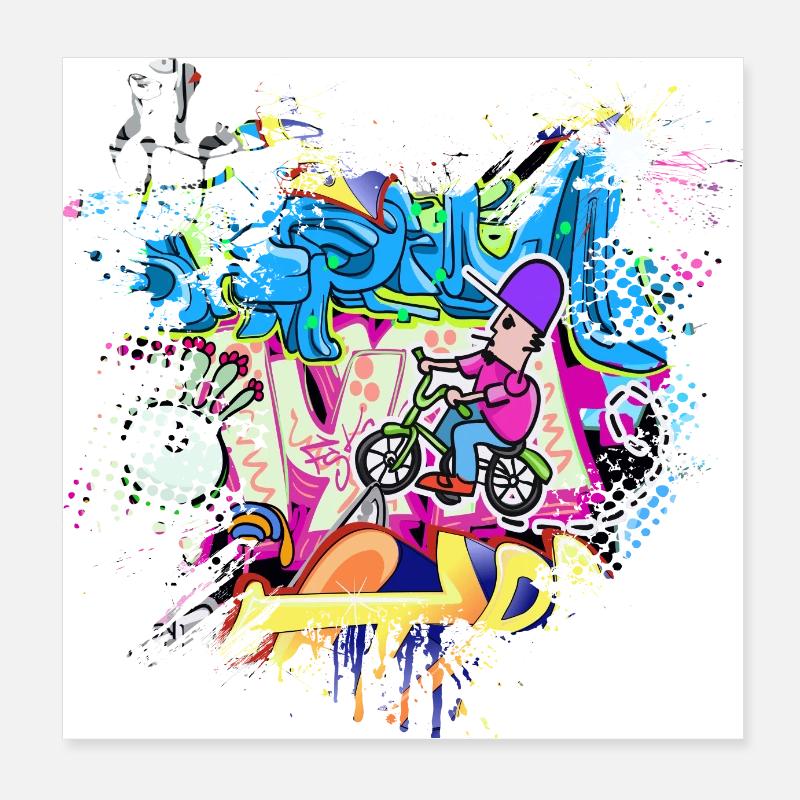Graffitti Poster 8" x 8" (20x20 cm)