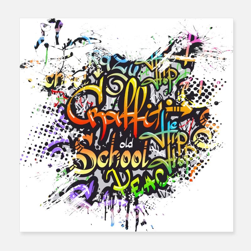 Graffitti Poster 8" x 8" (20x20 cm)