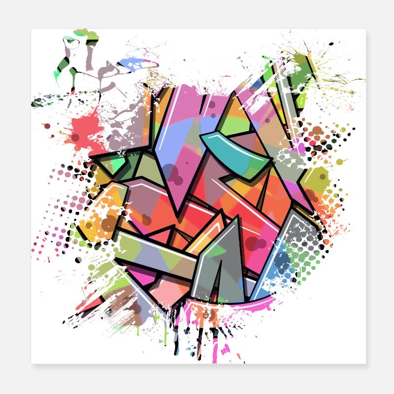Graffitti Poster 8" x 8" (20x20 cm)