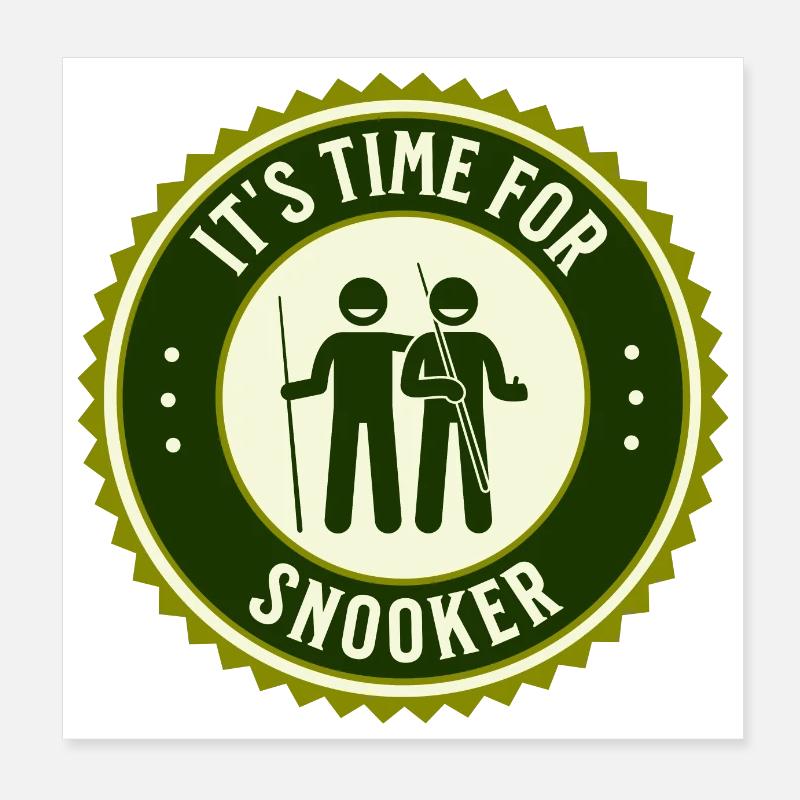 It's Time For Snooker Poster 8" x 8" (20x20 cm)