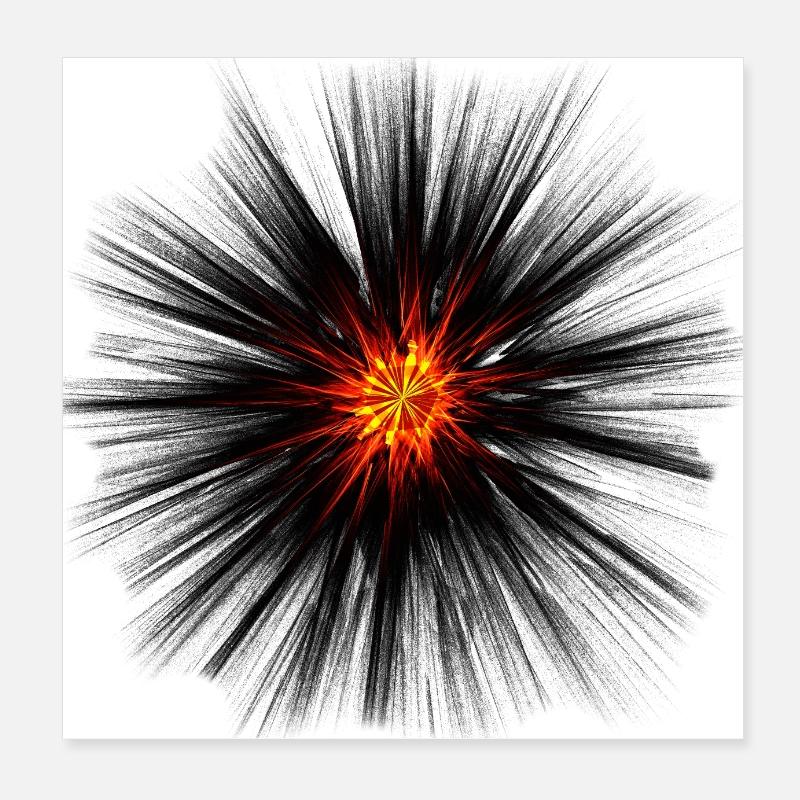 Dunkle Explosion Poster 20x20 cm
