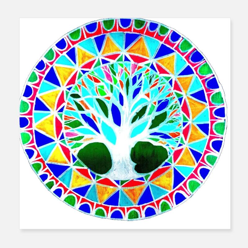 graphic tree pattern Poster 8" x 8" (20x20 cm)