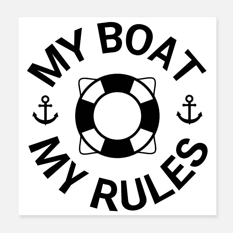 Boat Poster 8" x 8" (20x20 cm)
