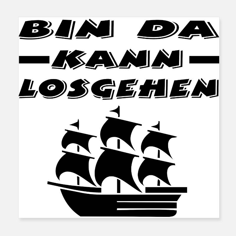Schiff Poster 20x20 cm