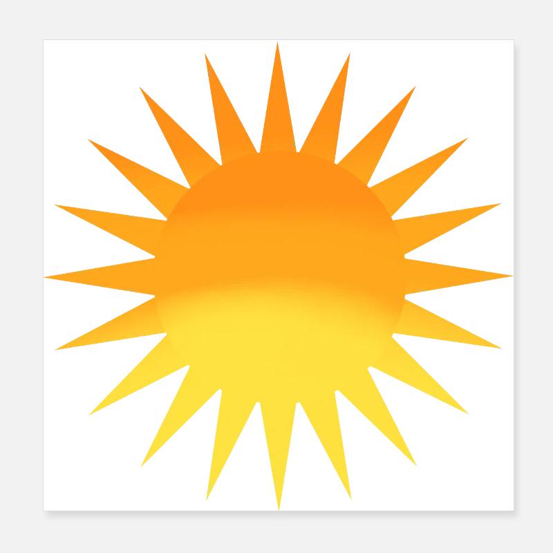 soleil dessin Poster 20 x 20 cm