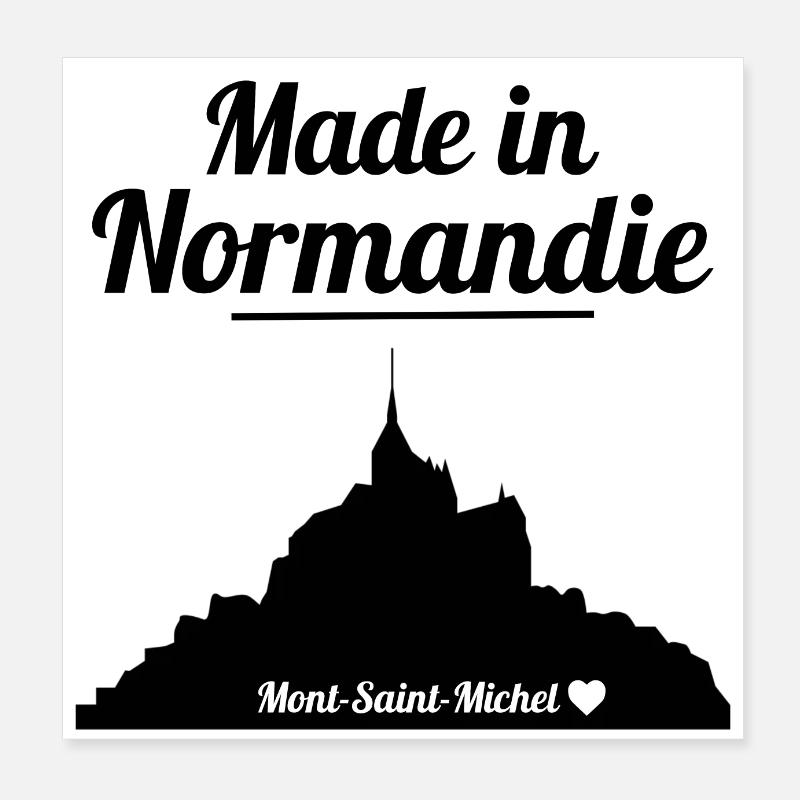 made in Normandie . Poster 20 x 20 cm
