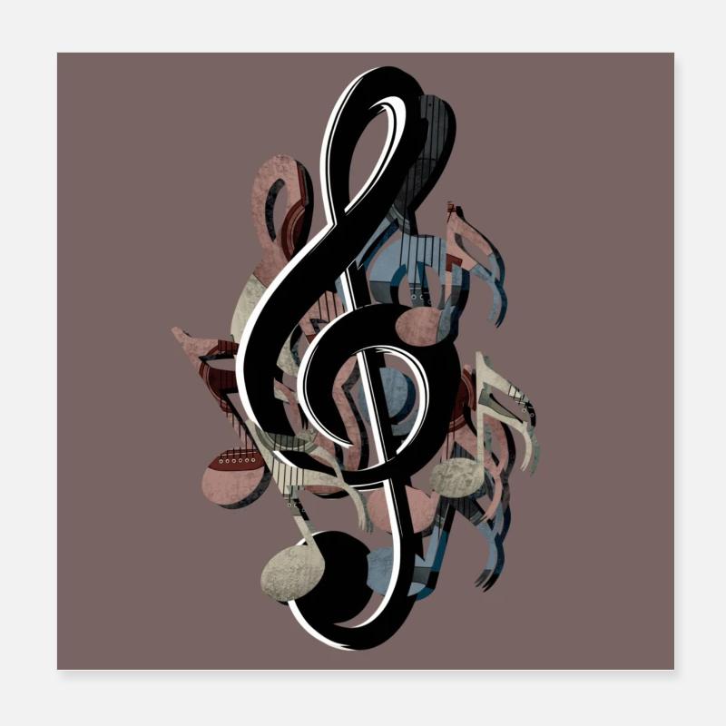 Clé - Poster 20 x 20 cm - blanc