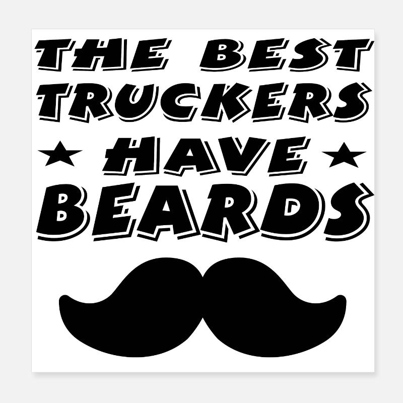 Beard Poster 8" x 8" (20x20 cm)