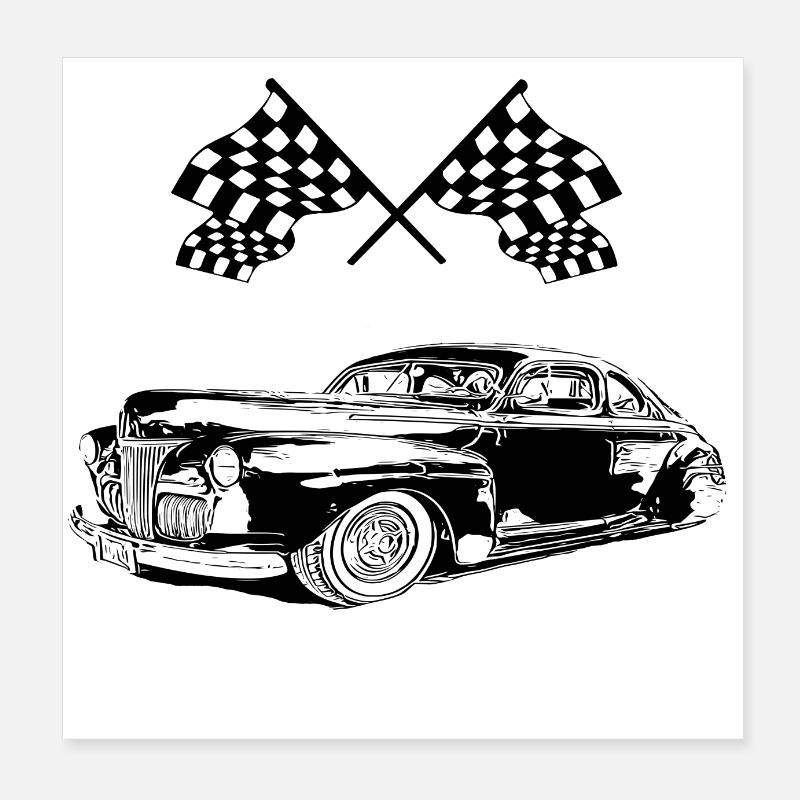 Car Poster 8" x 8" (20x20 cm)