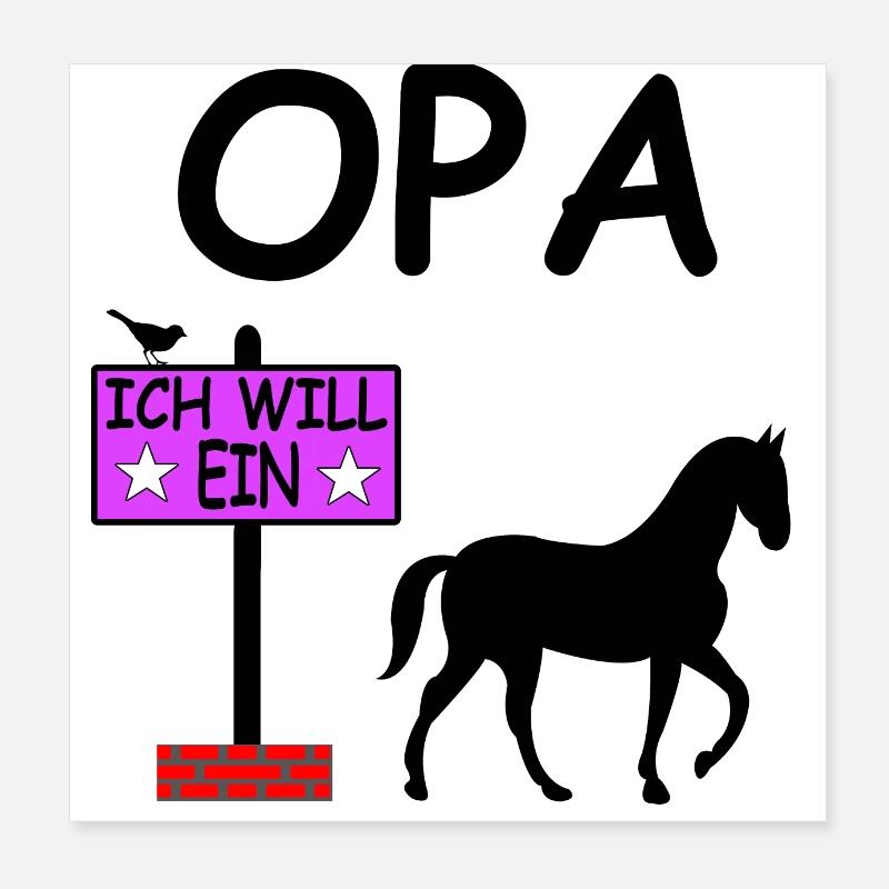 Pferd Poster 20x20 cm