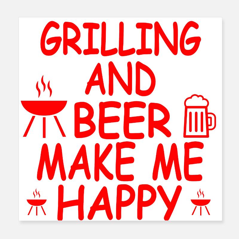 Grill Poster 8" x 8" (20x20 cm)