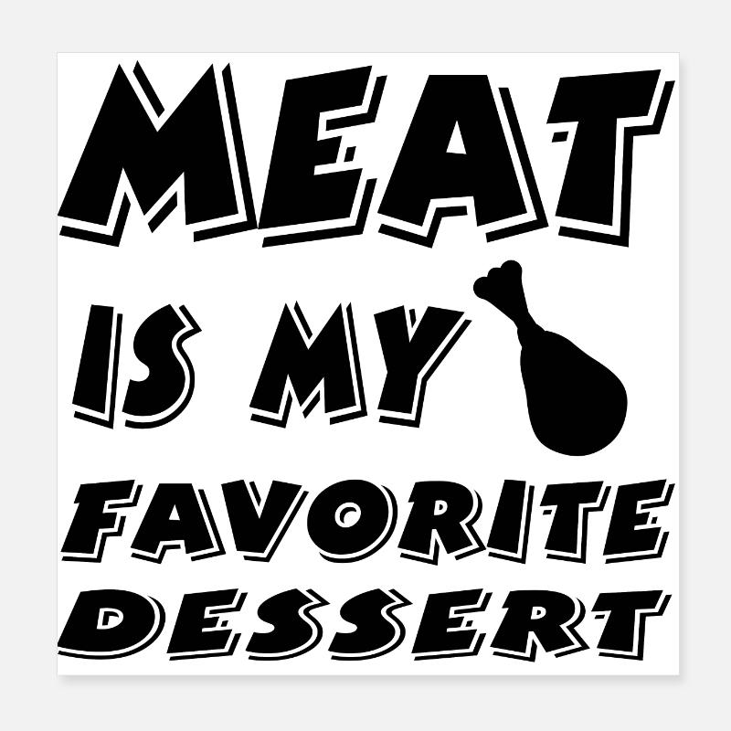 Viande Poster 20 x 20 cm