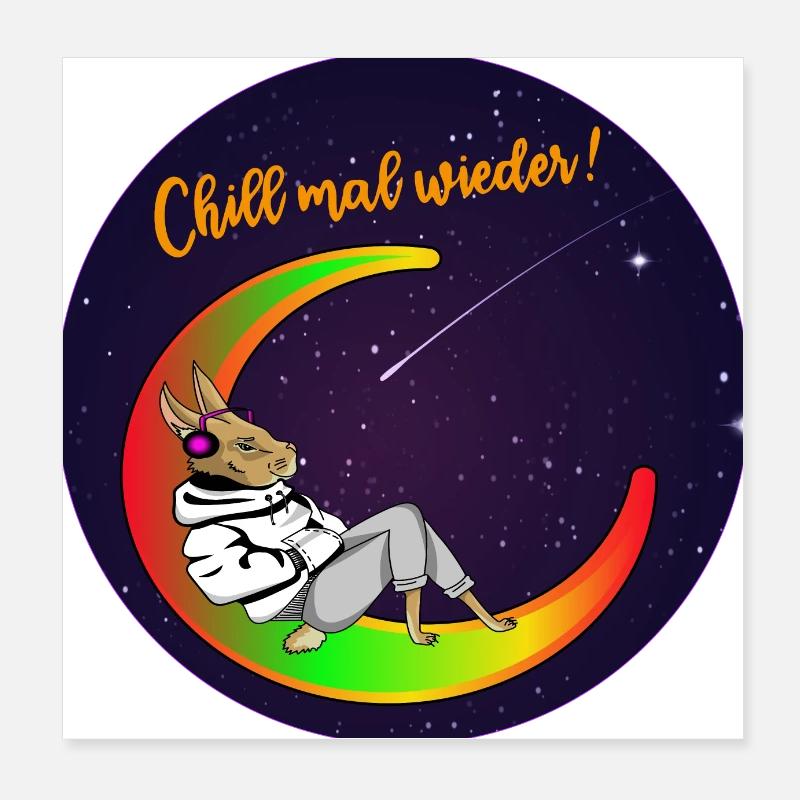 Chill mal wieder Poster 20x20 cm