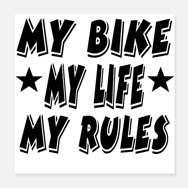 Motorrad Poster 20x20 cm