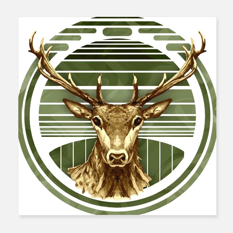 Hjort Poster 20x20 cm