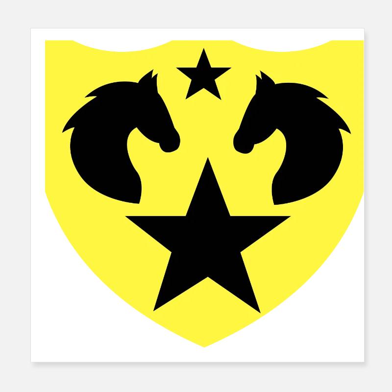 Pferd Poster 20x20 cm