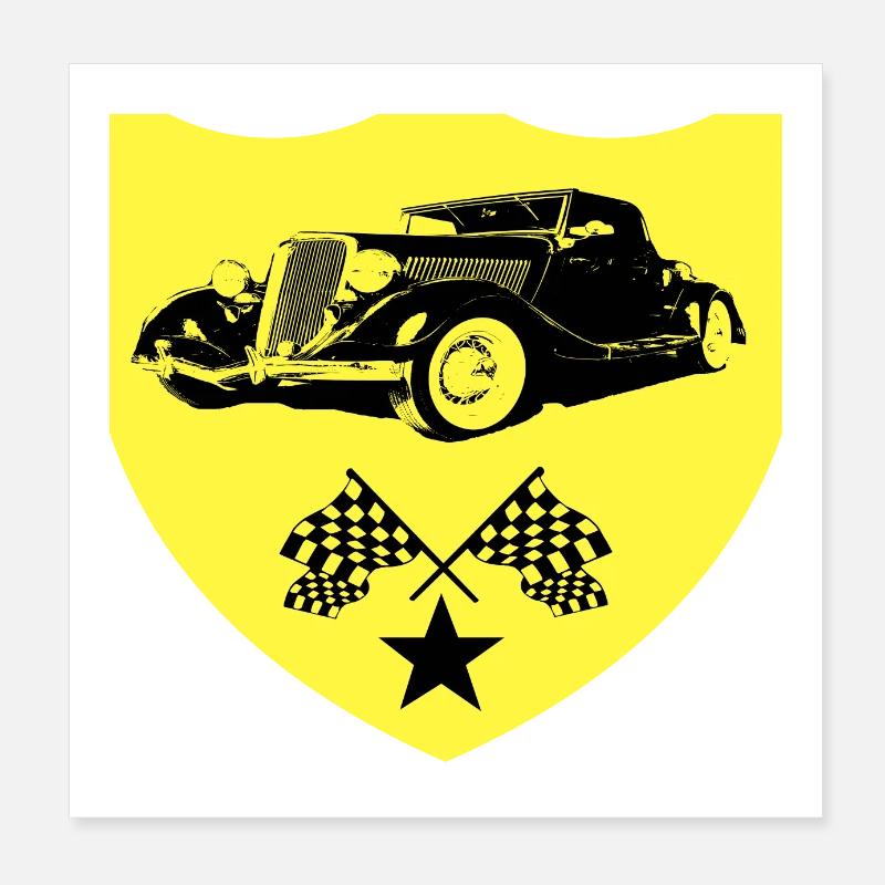 Voiture Poster 20 x 20 cm