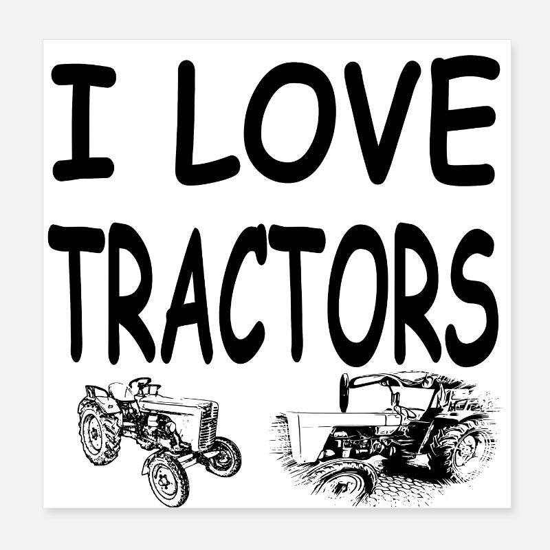 Traktor Poster 20x20 cm