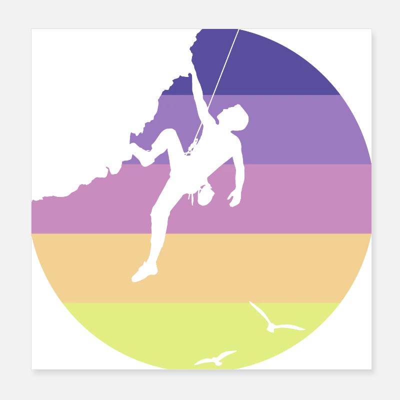Climbing Poster 8" x 8" (20x20 cm)