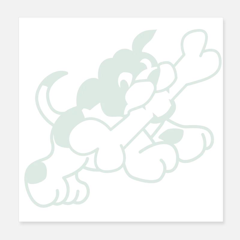 Hund Poster 20x20 cm