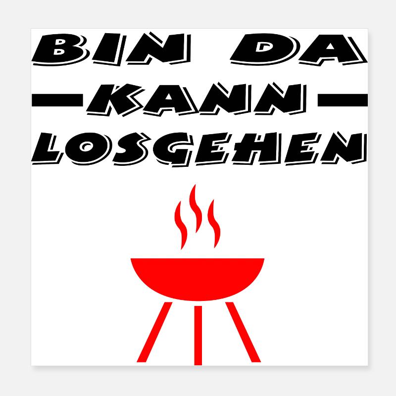 Grillen Poster 20x20 cm