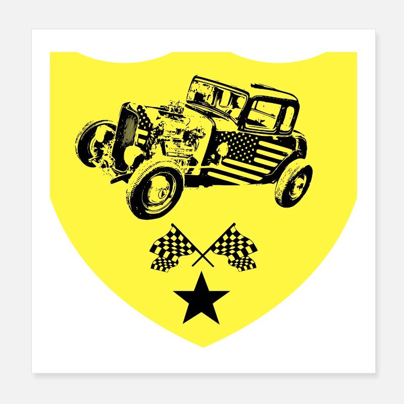 Car Poster 8" x 8" (20x20 cm)