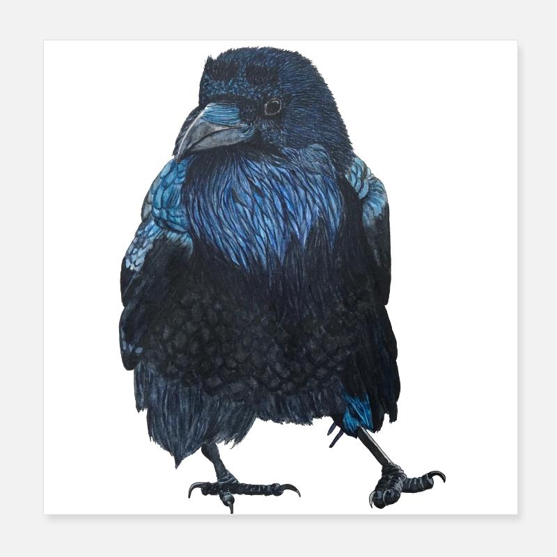 Raven Crow Marchant Poster 20 x 20 cm