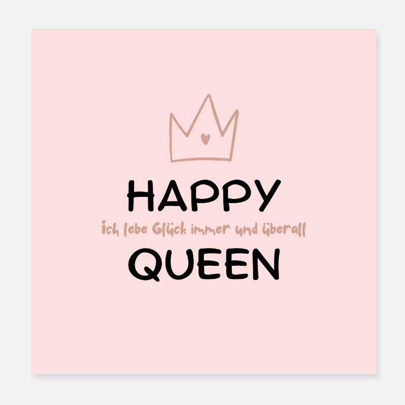 Happy Queen Poster 20x20 cm