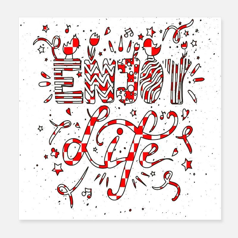 Think outside the box positive thoughts happy Poster 8" x 8" (20x20 cm)