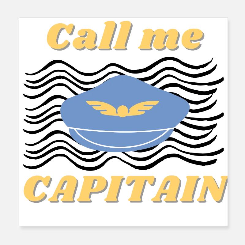 Appel moi capitaine Poster 20 x 20 cm