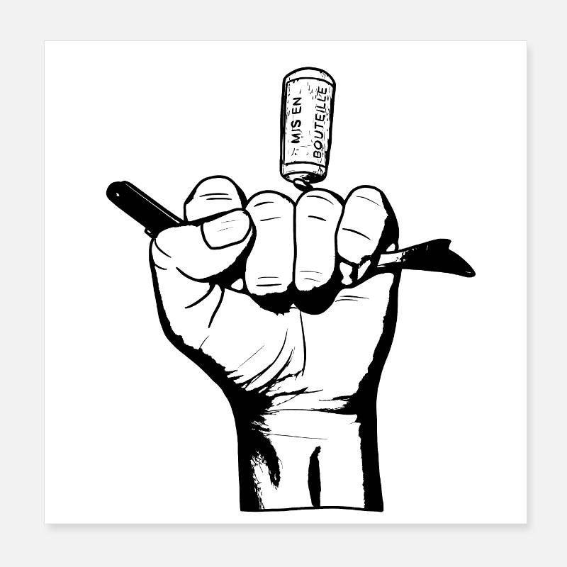 Bad Boy mit Korkenzieher Poster 20x20 cm