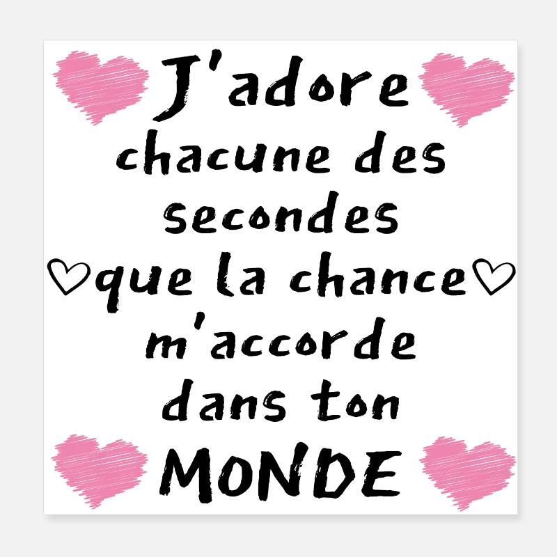 j'adore !! Poster 20 x 20 cm