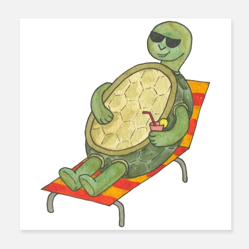 Chill Kröte Poster 20x20 cm