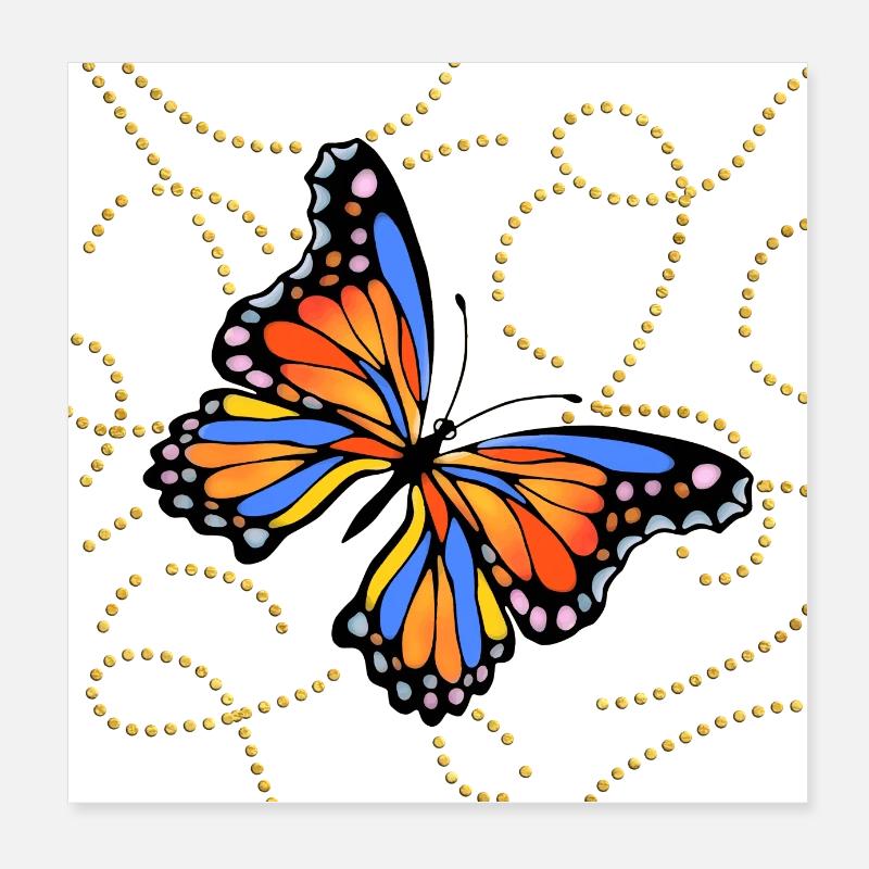 Butterfly Poster 8" x 8" (20x20 cm)