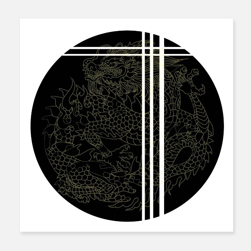 dragon Poster 20x20 cm